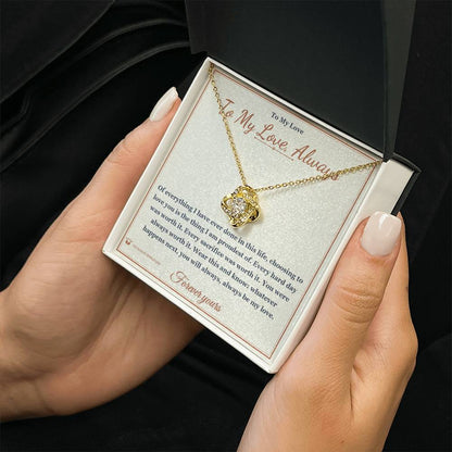 What does a Love Knot Necklace mean - gift for partner