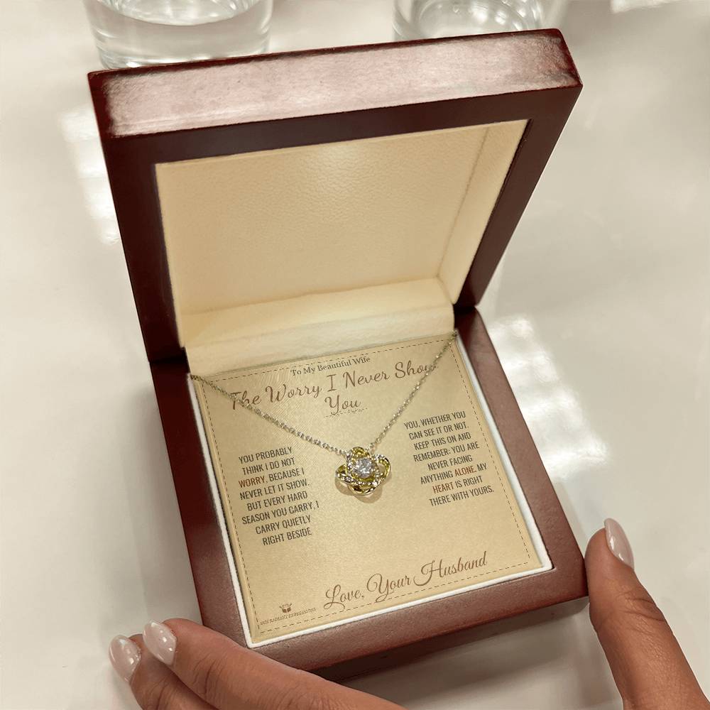 Add a name to this Love Knot Necklace - gift for wife