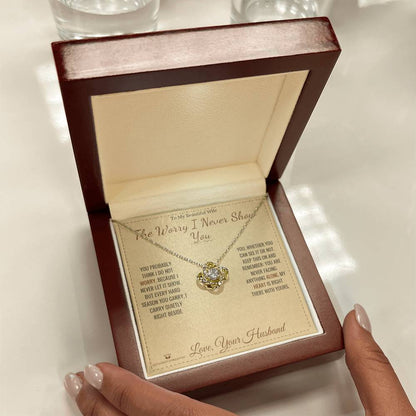 Add a name to this Love Knot Necklace - gift for wife