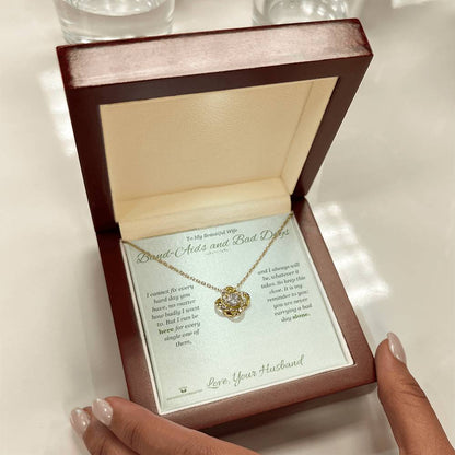 Add a name to this Love Knot Necklace - gift for wife