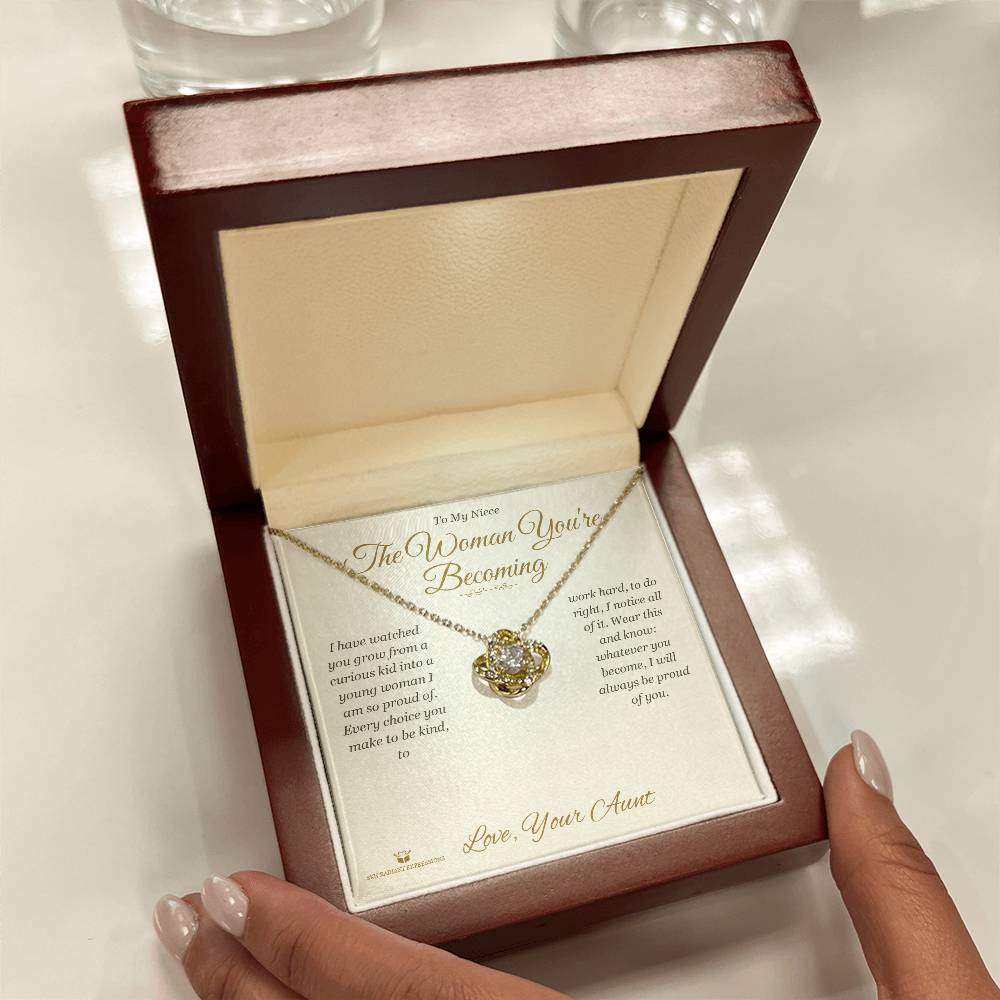 Best love knot necklace for niece 2026