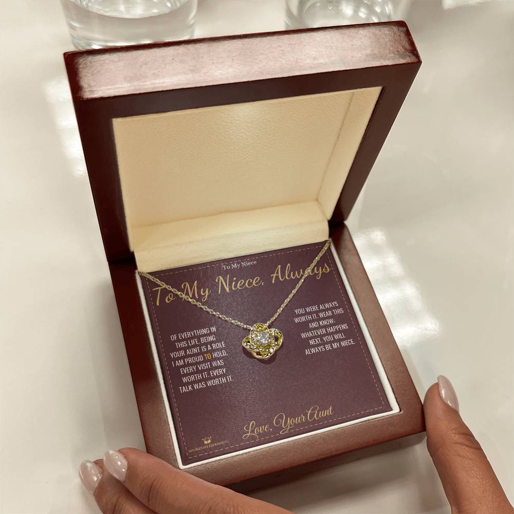 Best love knot necklace for niece 2026