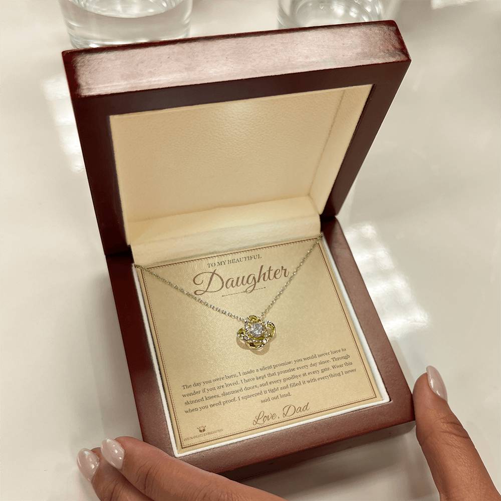 The Silent Promise - Love Knot Necklace for Daughter