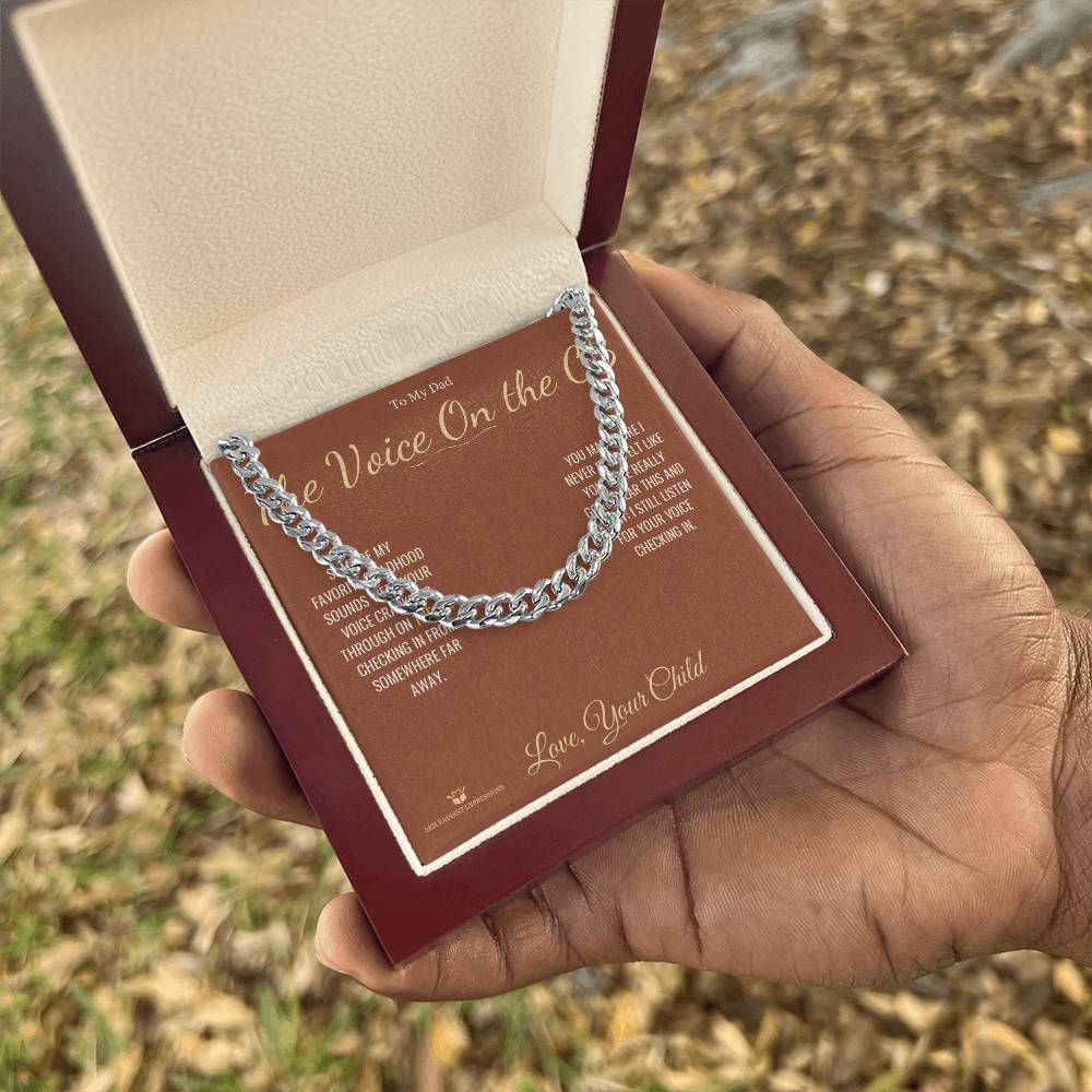 The Voice On the CB - Cuban Link Chain for Dad - personalized keepsake gift from SKH Radiant Expressions
