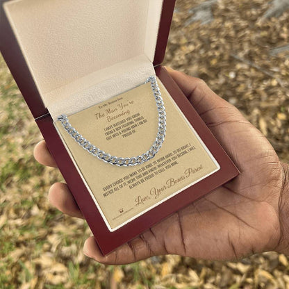 The Man You're Becoming - Cuban Link Chain for Stepson