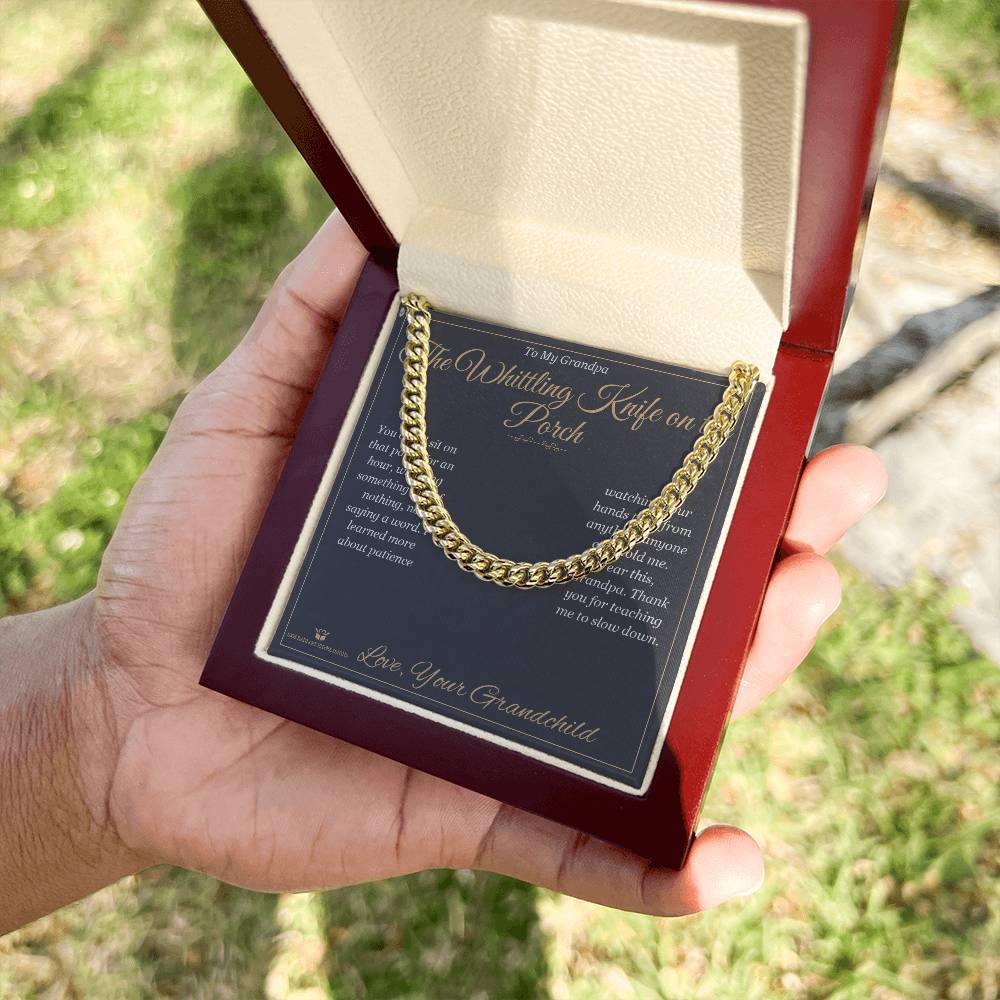 The Whittling Knife on the Porch - Cuban Link Chain for Grandfather