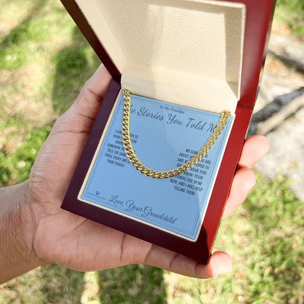 The Stories You Told Me - Cuban Link Chain for Grandfather