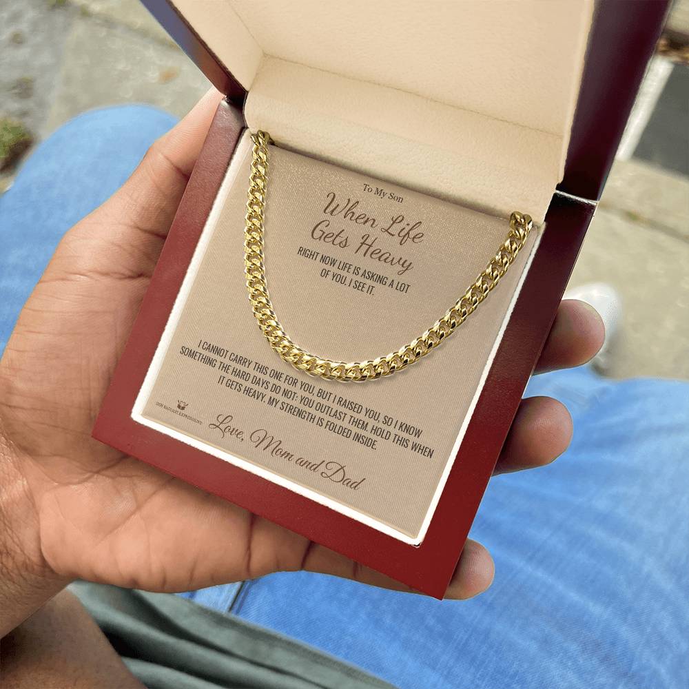 Add a name to this Cuban Link Chain - gift for son