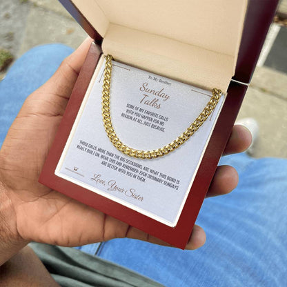 Add a name to this Cuban Link Chain - gift for brother