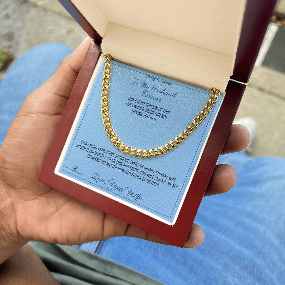 Add a name to this Cuban Link Chain - gift for husband