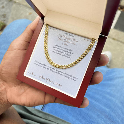 Add a name to this Cuban Link Chain - gift for brother