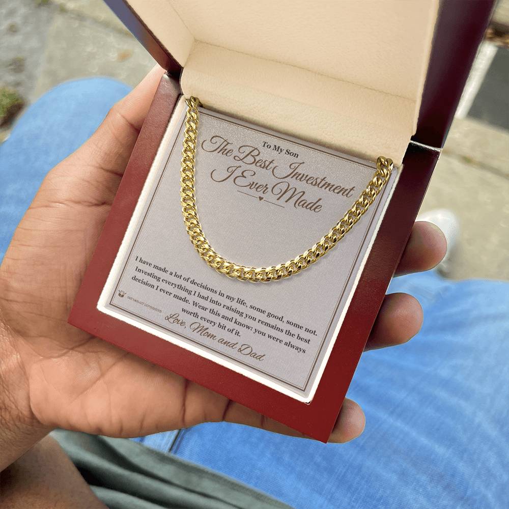 Personalized Cuban Link Chain for son