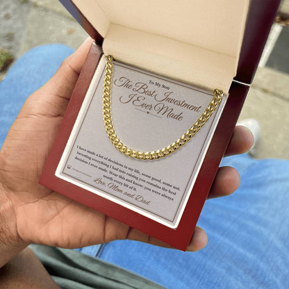 Personalized Cuban Link Chain for son