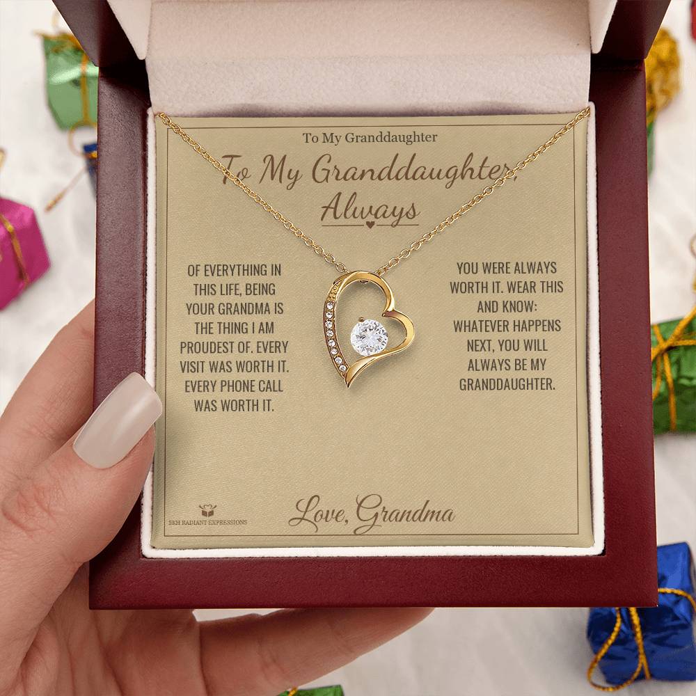 Add a name to this Forever Love Necklace - gift for granddaughter