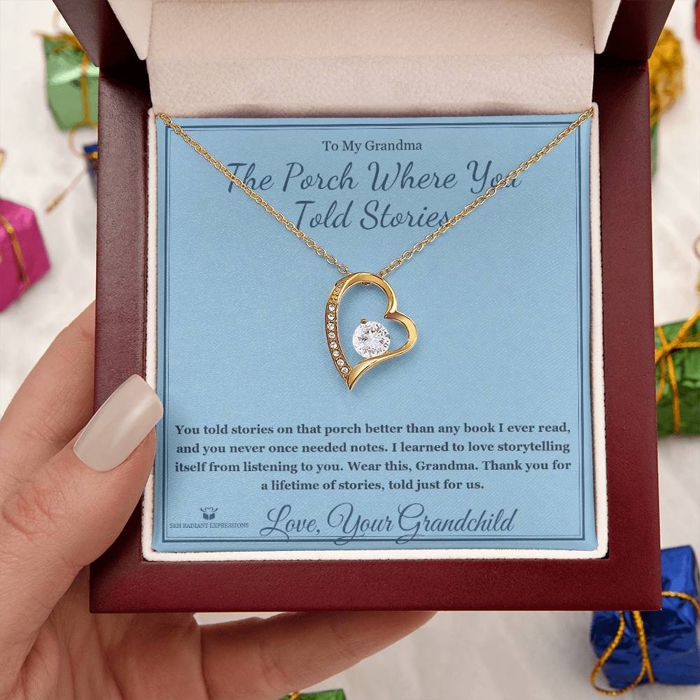 The Porch Where You Told Stories - Forever Love Necklace for Grandmother