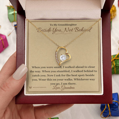 Forever Love Necklace engraved with your own words for aunt