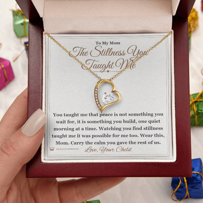 Forever Love Necklace engraved with your own words for mom