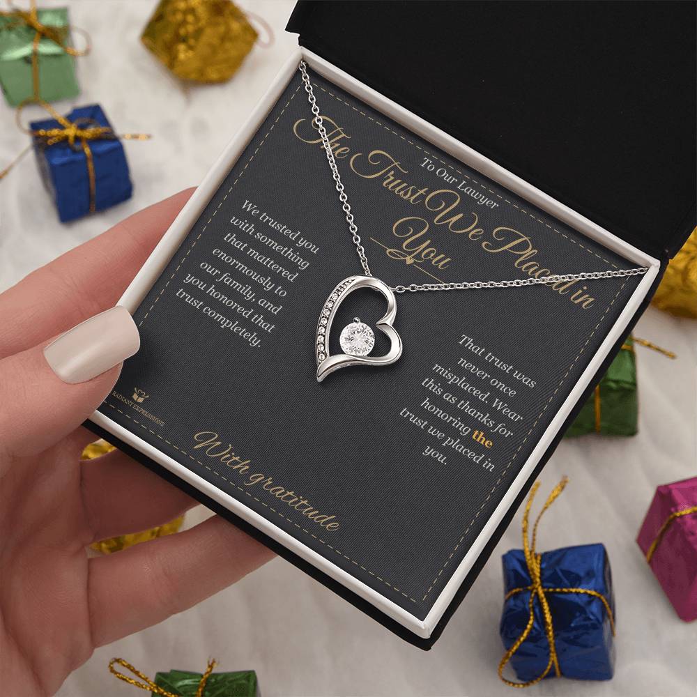 Personalized Forever Love Necklace for lawyer