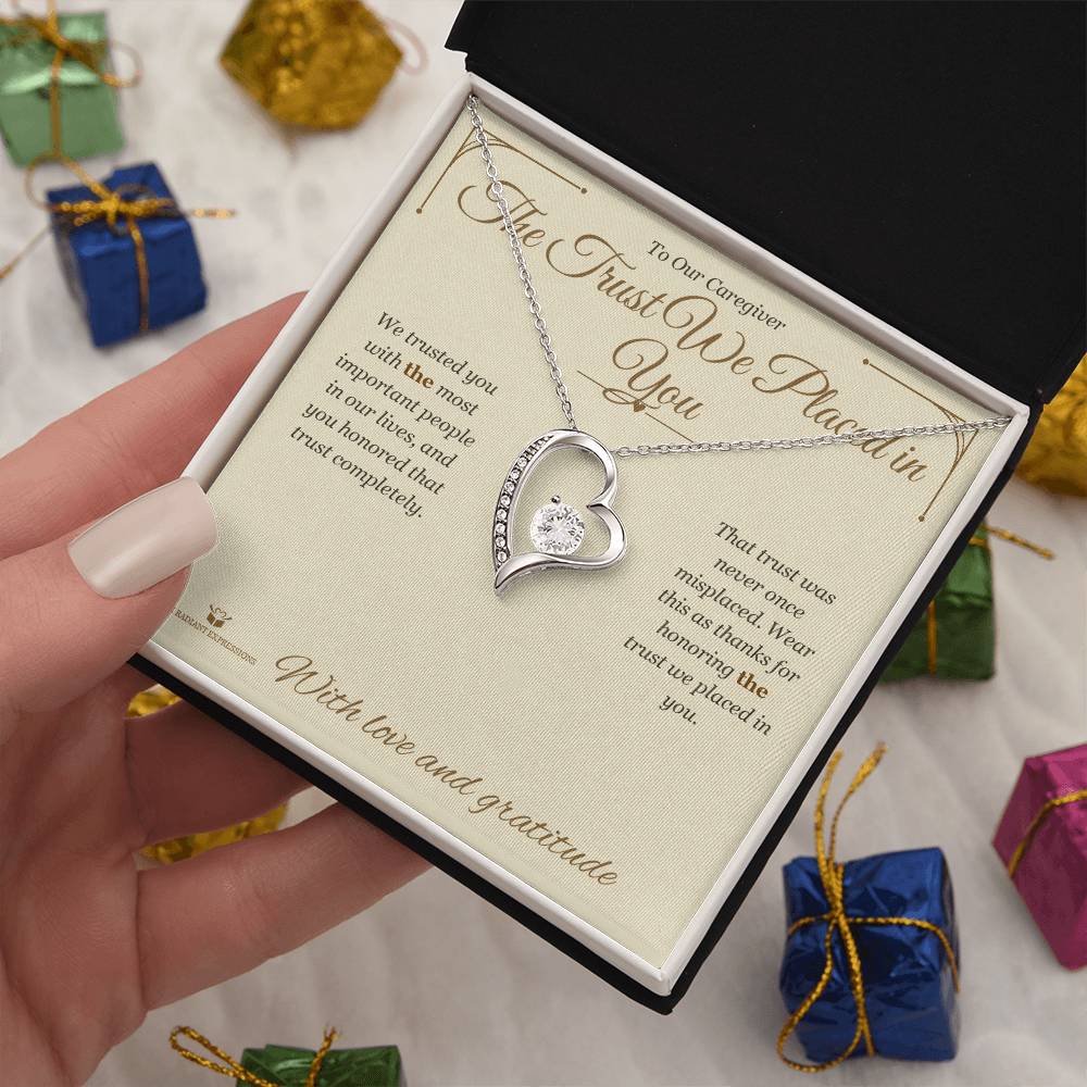 Personalized Forever Love Necklace for caregiver