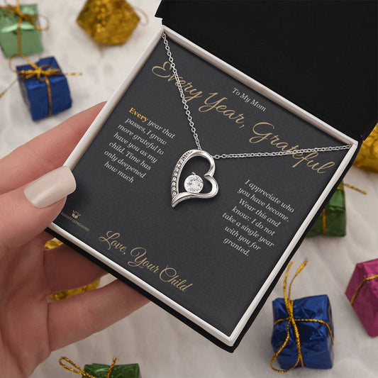 Every Year, Grateful - Forever Love Necklace for Mom
