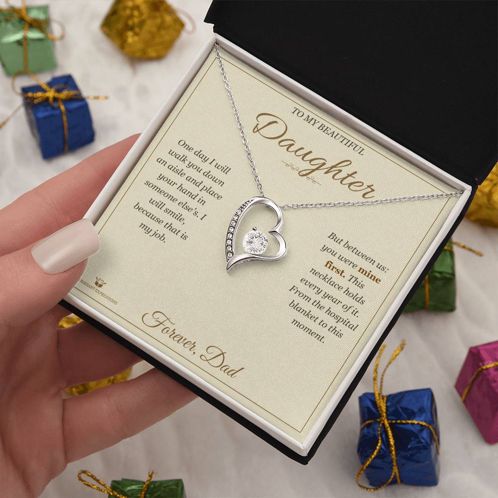 Before I Give You Away - Forever Love Necklace for Daughter