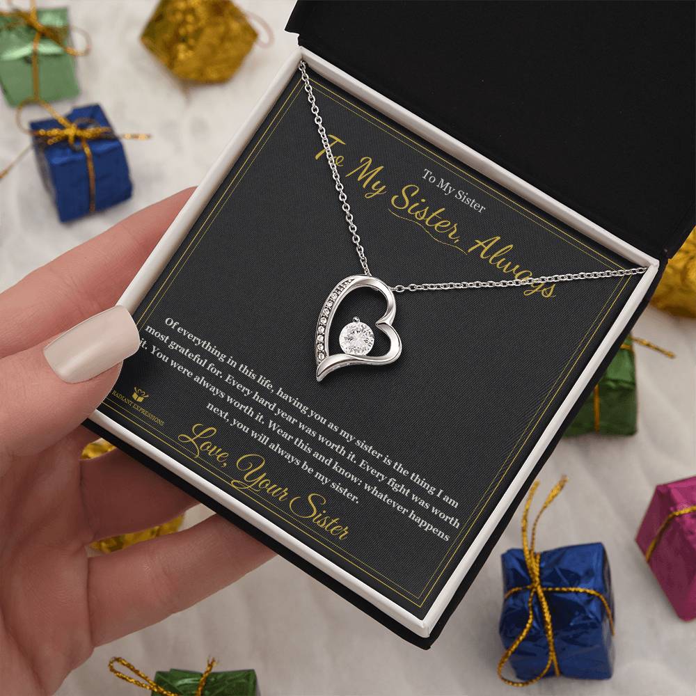 Every Fight Was Worth It - Forever Love Necklace for Sister - personalized keepsake gift from SKH Radiant Expressions