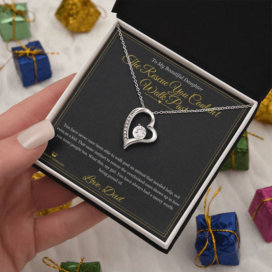 The Rescue You Couldn't Walk Past - Forever Love Necklace for Daughter - personalized keepsake gift from SKH Radiant Expressions