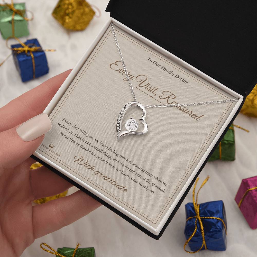 Every Visit, Reassured - Forever Love Necklace for Doctor - personalized keepsake gift from SKH Radiant Expressions
