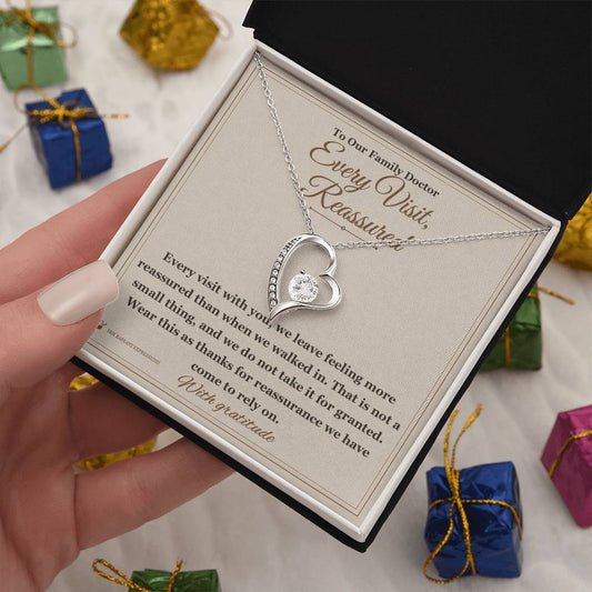 Every Visit, Reassured - Forever Love Necklace for Doctor - personalized keepsake gift from SKH Radiant Expressions