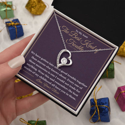 Personalized Forever Love Necklace for aunt