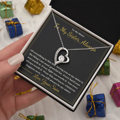 Personalized Forever Love Necklace for sister