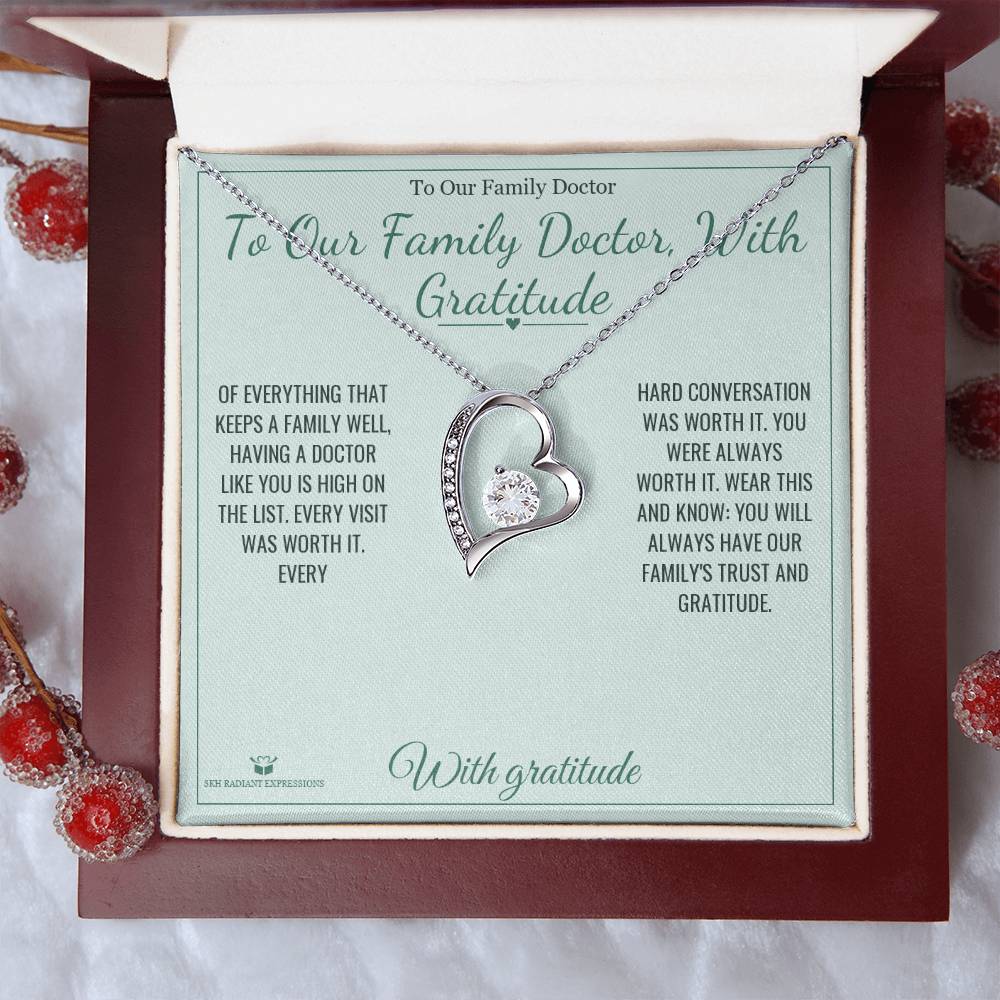 To Our Family Doctor, With Gratitude - Forever Love Necklace for Doctor