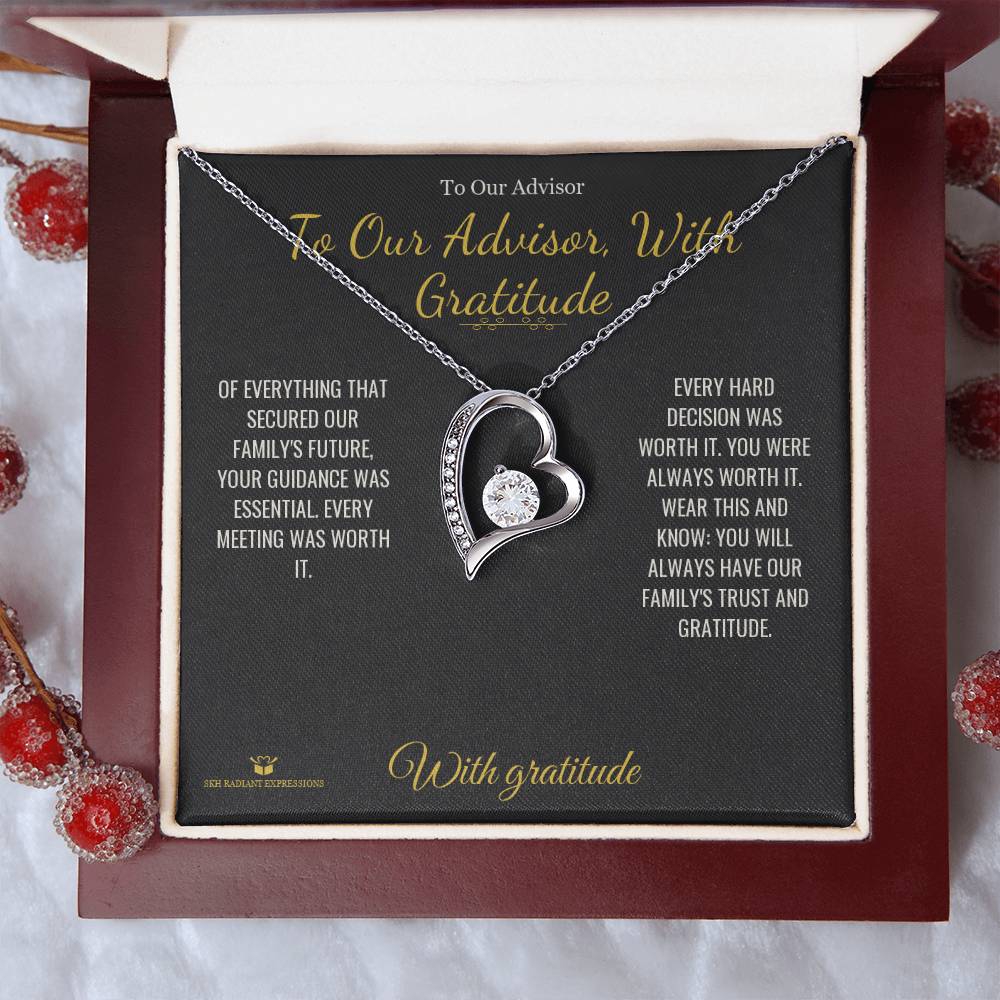 To Our Advisor, With Gratitude - Forever Love Necklace for Advisor