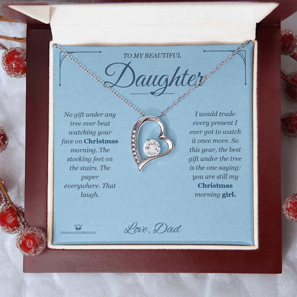 Christmas Morning Girl - Forever Love Necklace for Daughter