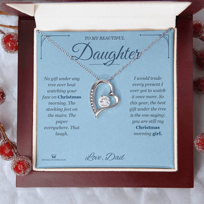 Forever Love Necklace engraved with your own words for daughter