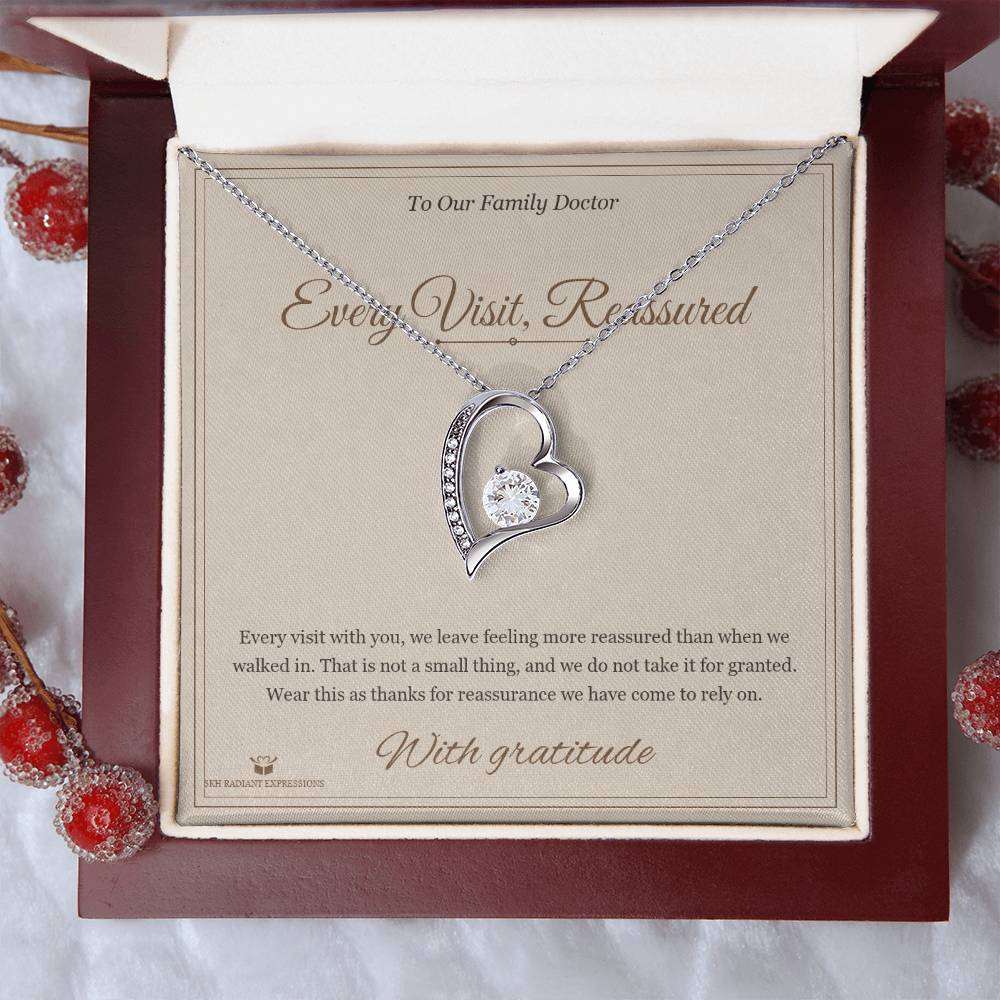 Forever Love Necklace engraved with your own words for doctor