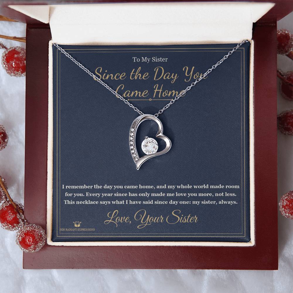 Since the Day You Came Home - Forever Love Necklace for Sister - personalized keepsake gift from SKH Radiant Expressions