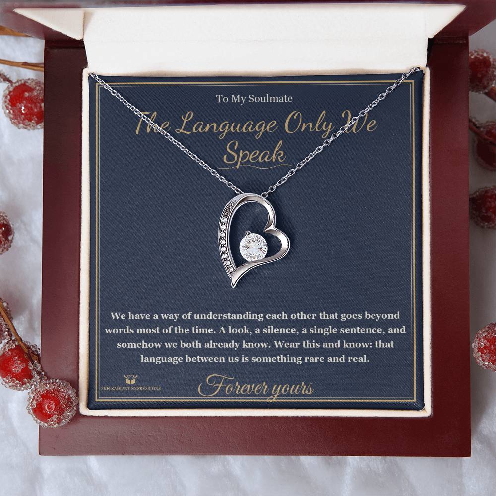 The Language Only We Speak - Forever Love Necklace for Soulmate - personalized keepsake gift from SKH Radiant Expressions
