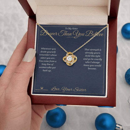 Best love knot necklace for sister 2026