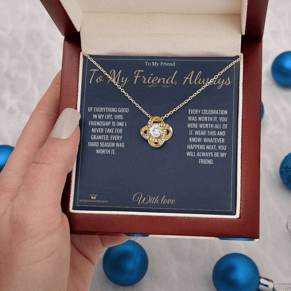Best love knot necklace for friend 2026