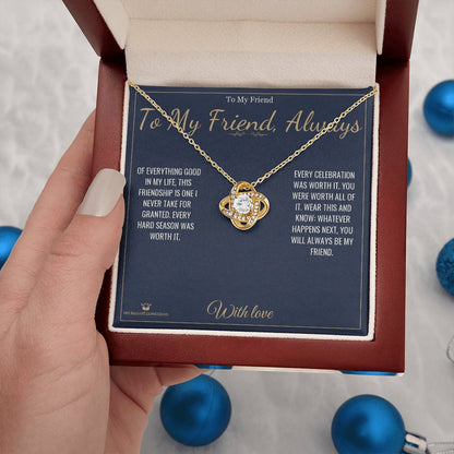 Best love knot necklace for friend 2026