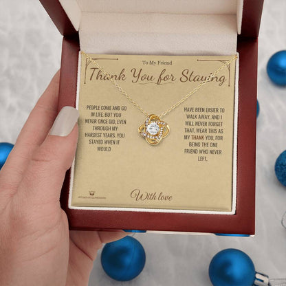 Best love knot necklace for friend 2026