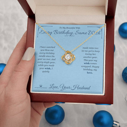 Add a name to this Love Knot Necklace - gift for wife