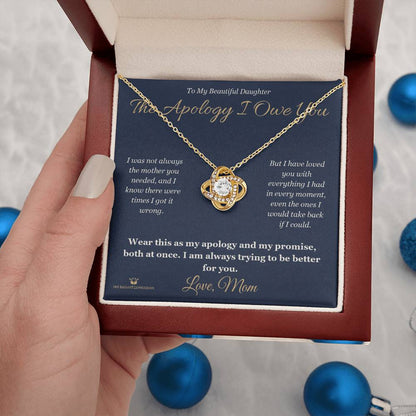 Add a name to this Love Knot Necklace - gift for daughter