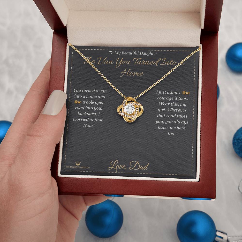 Add a name to this Love Knot Necklace - gift for daughter