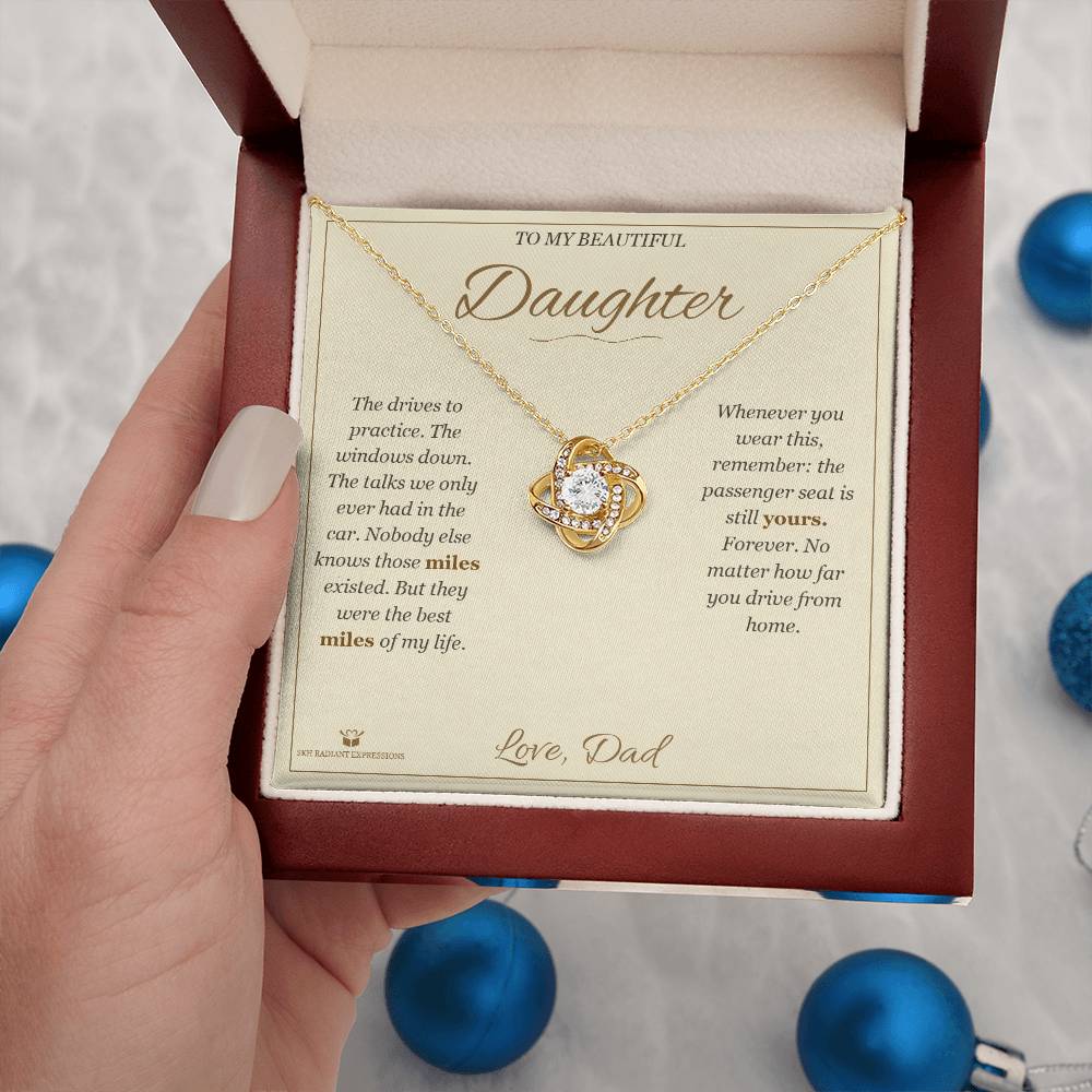 Add a name to this Love Knot Necklace - gift for daughter