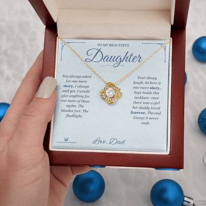 Add a name to this Love Knot Necklace - gift for daughter