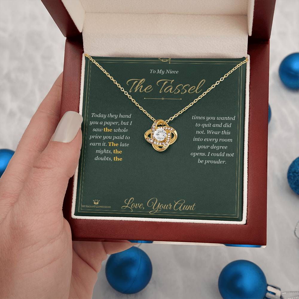 Best love knot necklace for niece 2026