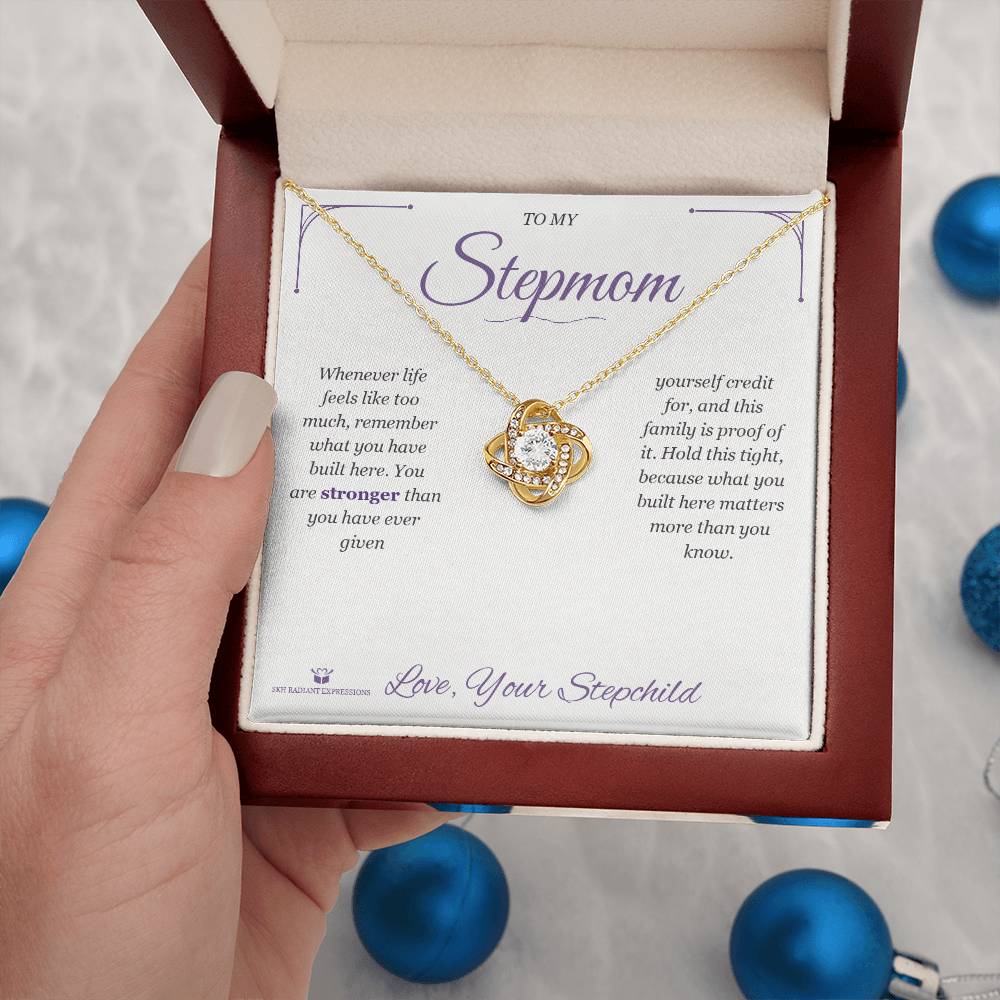 Braver Than You Believe - Love Knot Necklace for Stepmom