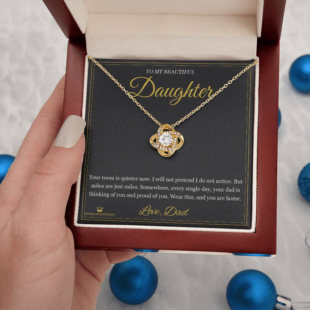The Miles Between Us - Love Knot Necklace for Daughter